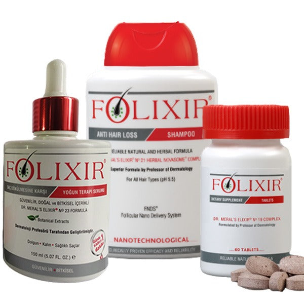 Folixir Serum 150ml + Şampuan + Tablet – Dr. Meral's Elixir Hair ...